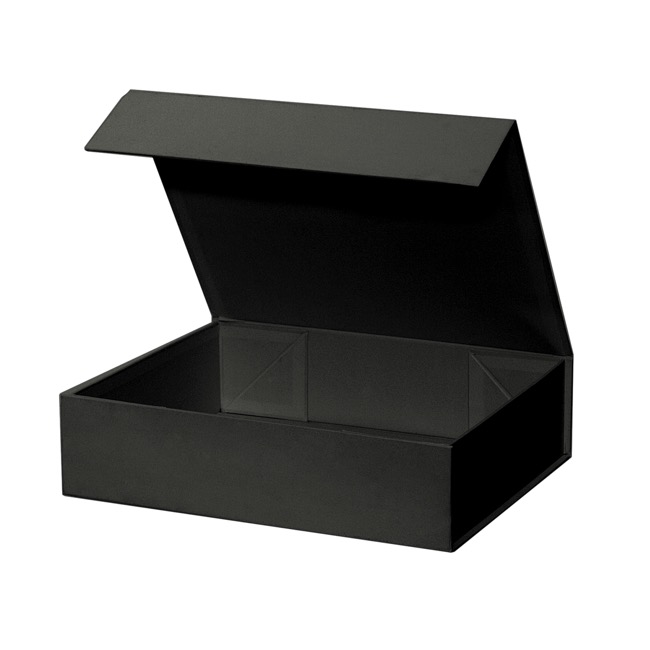Gourmet Gift Box Magnetic Flap Large Black (38x26x9.5cmH)