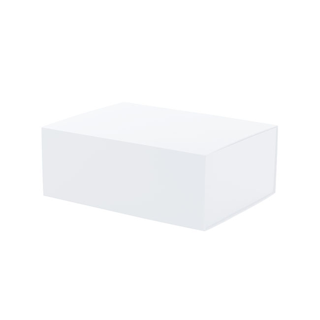 Gourmet Gift Box Magnetic Flap Medium White (32x24x12cmH)
