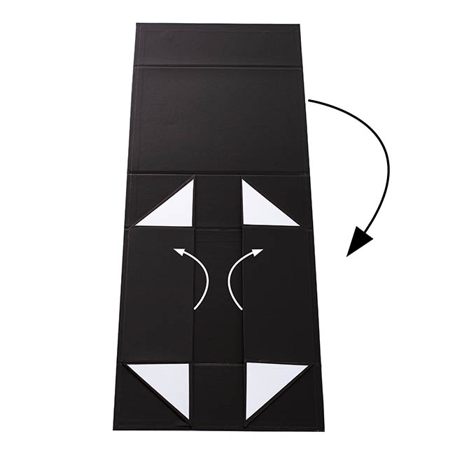 Gourmet Gift Box Magnetic Flap Small Black (25x20x9cmH)