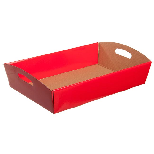 Hamper Tray Flat Pack Large Red (45x30x9cmH)