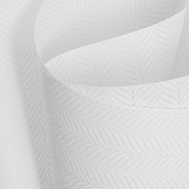Nonwoven Embossed Wrap Sheets Willow White Pk 50 (50x70cm)