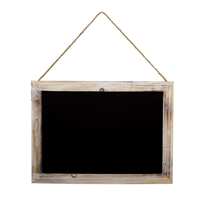 Hanging Chalkboard Rectangle Medium Brown (30x40cm)