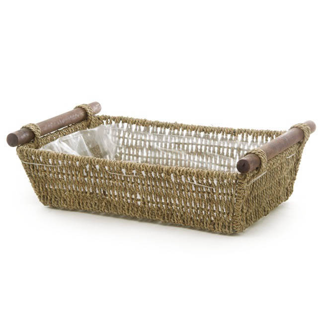 Seagrass Tray Rectangle Large Natural (44x34x13cmH)
