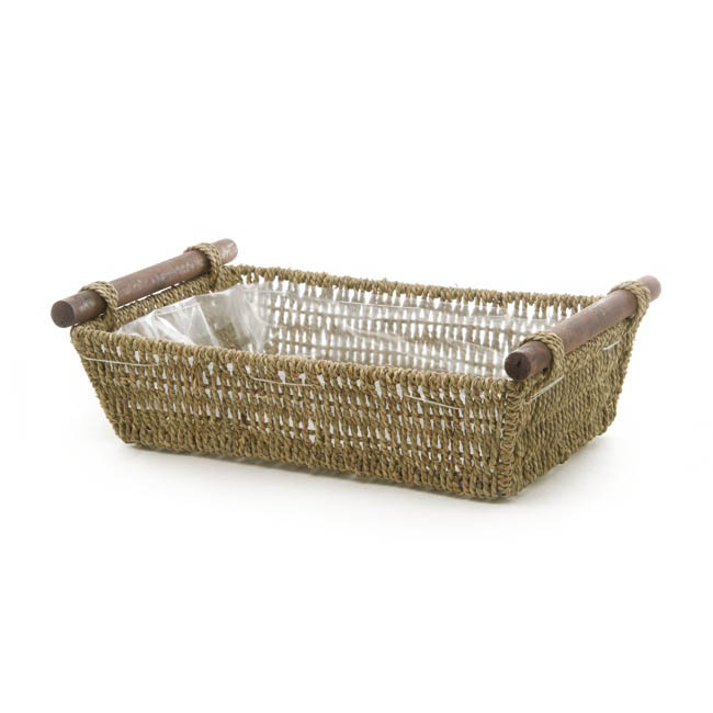 Seagrass Tray Rectangle Small Natural (34x24x9cmH)