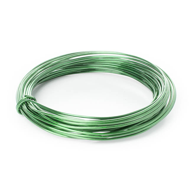 Wire Aluminium 2mmx12m 12 gauges 100g Green Lime Green