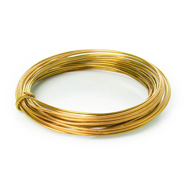Wire Aluminium 2mmx12m 12 gauges 100g Gold