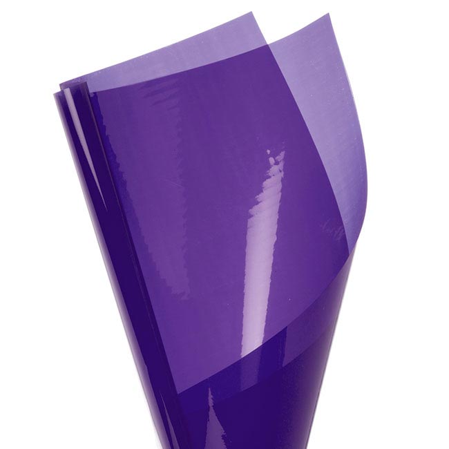 Coloured Cellophane 40 micron Violet (50x70cm) Pack 150