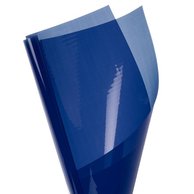 Coloured Cellophane 40 micron Cobalt Blue (50x70cm) Pack 150
