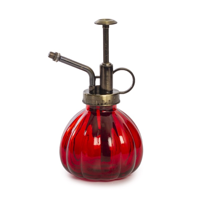 Spray Bottle Glass Plant Mister Red 200mL (8cmDx16cmH)