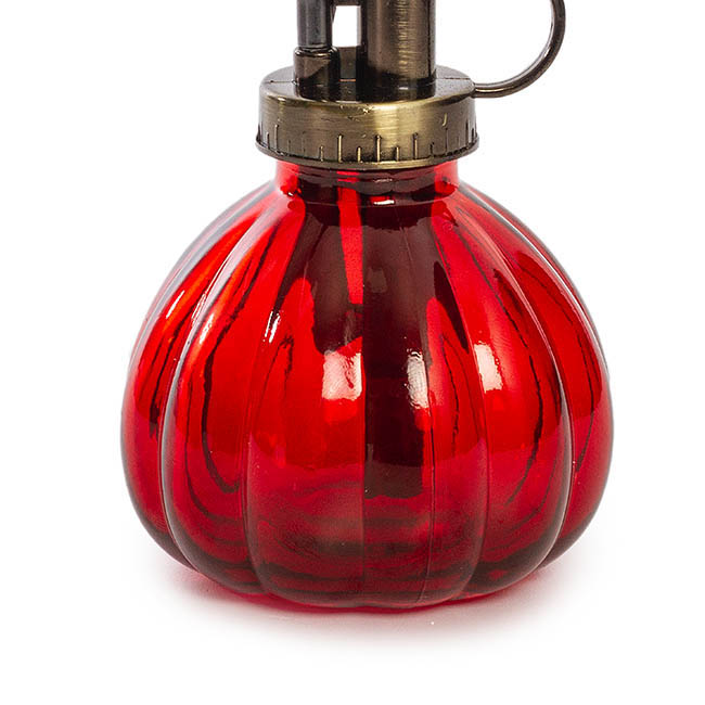 Spray Bottle Glass Plant Mister Red 200mL (8cmDx16cmH)