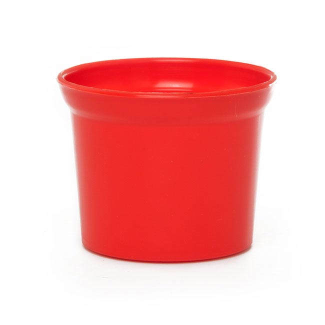 Plastic Pot Mini 10Dx8cmH Red