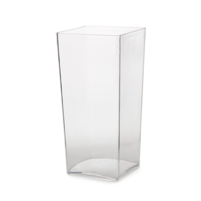 Polyvase Acrylic Square Tank Vase 13x13x25cmH Clear