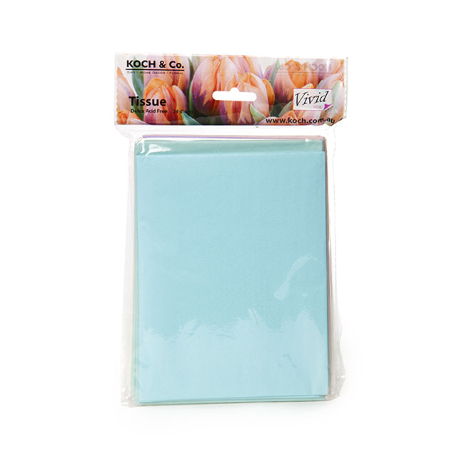 Tissue Paper M Pack 24 Acid Free 17gsm Mix Pastels (50x75cm)