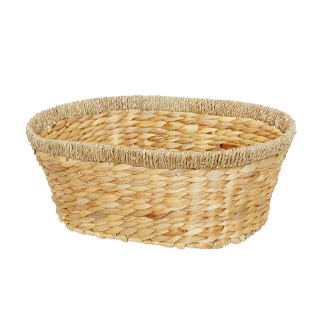 Hyacinth Basket Taper Oval Large (42x32x16cmH) Natural