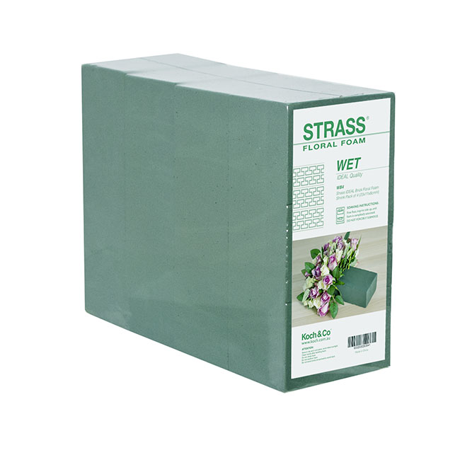 Strass IDEAL Pack 4 Wet Floral Foam Brick  (23x11x8cm)