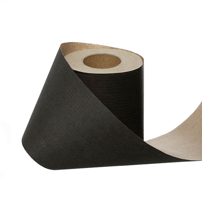 Wrapping Narrow Roll Solid Kraft Black (10cmx25m)