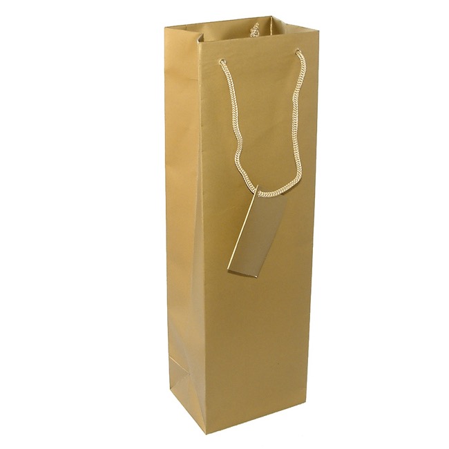 Wine Bottle Bags Single Pack 5 Gold  (10.5X9X35cmH)