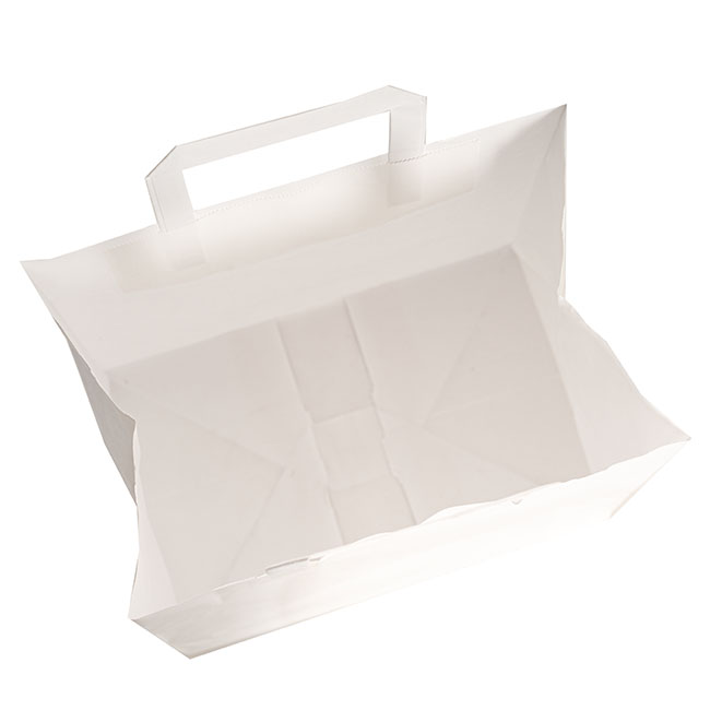 White Kraft Paper Bag Pack 10 (260Wx180Gx260mmH)
