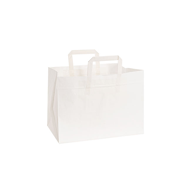 White Kraft Paper Bag Boutique Pack 10 (320Wx200Gx230mmH)