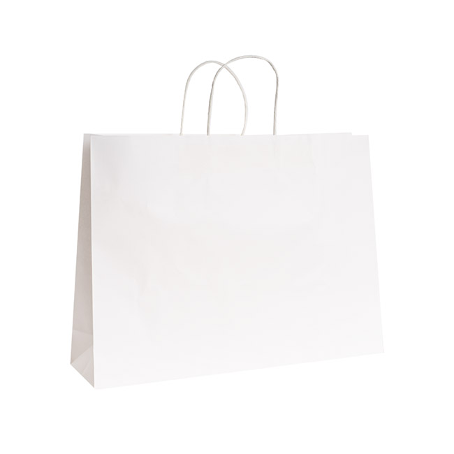 White Kraft Paper Bag Shopper Boutique (420Wx110Gx310mmH)