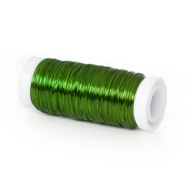 Wire Shiny 0.35mmx132m 28 gauges 100g Spool Lime Green