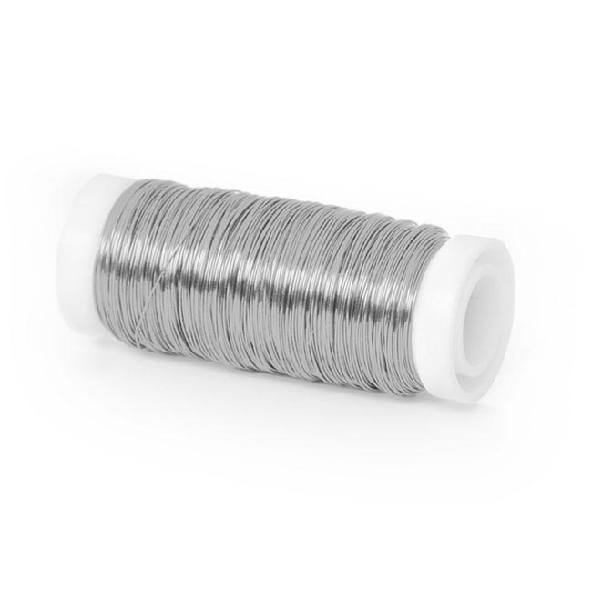 Wire Shiny 0.35mmx132m 28 gauges 100g Spool Silver