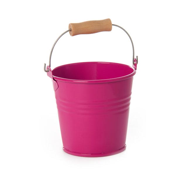 Tin Bucket Bambino Hot Pink (8Dx7cmH)