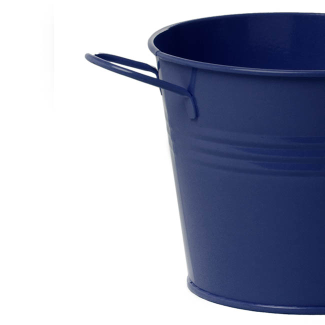 Tin Pot Medium side Handles Dark Blue (15.5Dx12cmH)