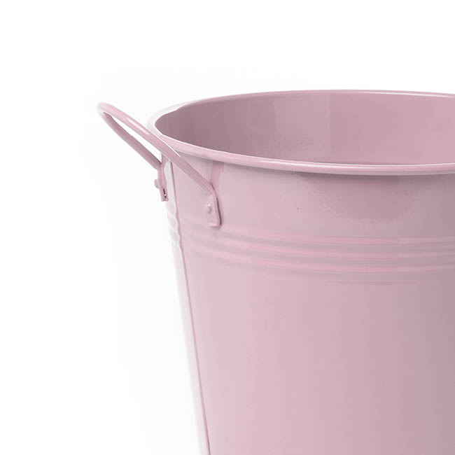 Tin Pot Large side Handles Baby Pink (18Dx15cmH)