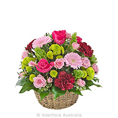 Interflora Flourish Bright Mixed Basket of Blooms