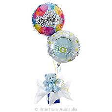 Interflora Charlie Teddy Bear with Balloons