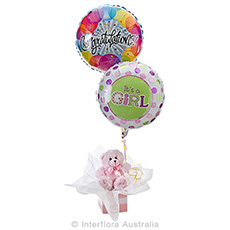  - Interflora Lola Teddy Bear with Balloons