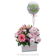 Interflora Its a Girl Flower Box