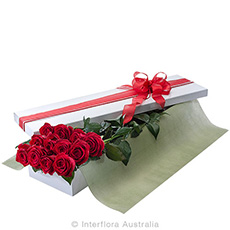 Interflora Seduction Presentation Box of 12 Red Roses