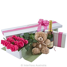  - Interflora Grand Seduction Presentation Box of Pink Roses