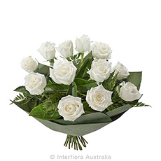 Interflora Temptation Bouquet of 12 White Roses