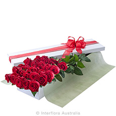 Interflora Everlasting Love Presentation Box Of Red Roses