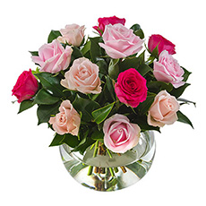 Interflora Key to My Heart Arrangement of 12 Roses