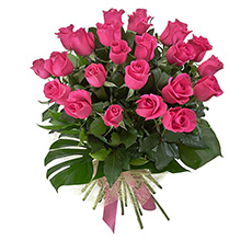 Interflora Temptation Deluxe Bouquet of 24 Pink Roses