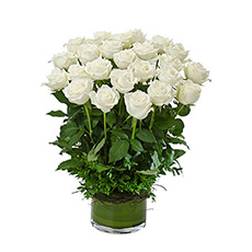 Interflora Desire Deluxe Arrangement of 24 White Roses