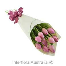 Interflora Bridget Pink Tulip Wrap