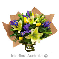 Interflora Rita Yellow & Purple Bouquet