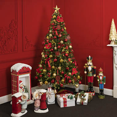  - Traditional Red & Gold Christmas Tree