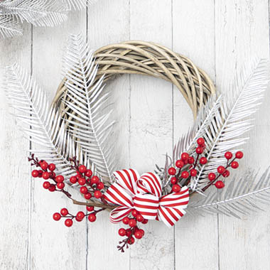  - Berries & Stripes Willow Wreath