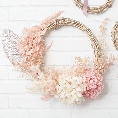 Clouds of Pink Preserved Florals Wreath