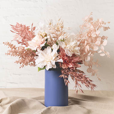  - Pink Blooms In Blue Vase