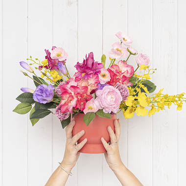  - Vibrant Florals in Pot Planter