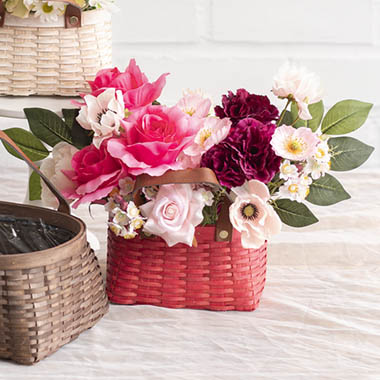  - Radiant Roses & Carnations in Gift Basket