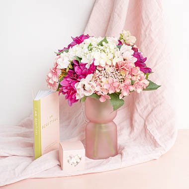 Pink on Pink Florals in Ellen Vase