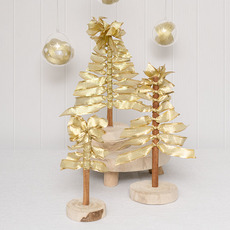 Cinnamon Infused Gold Shimmer Ribbon Christmas Tree